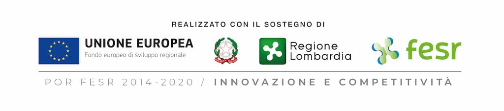 Realizzato con il sostegno di Unione Europea (FESR), Repubblica Italiana e Regione Lombardia: POR FESR 2014-2020, Innovazione e competitività